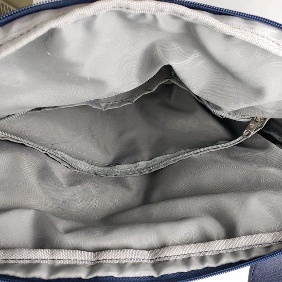 Samsonite Shoulder Carry On Under Seat Sturdy Nylon Tote Bag Navy Blue NWOT - Picture 6 of 9